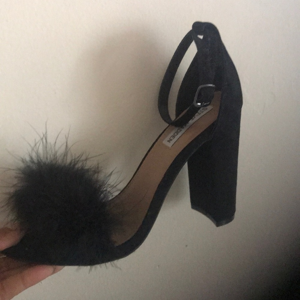 Carabu Black Suede Heels